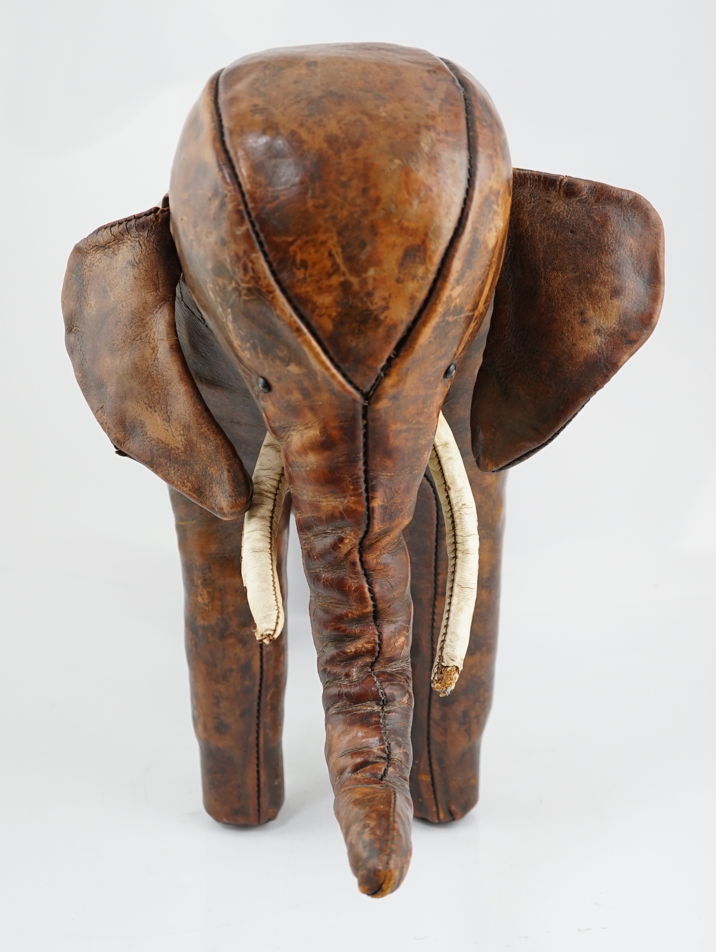 Omersa for Liberty & Co., a brown leather model of an elephant